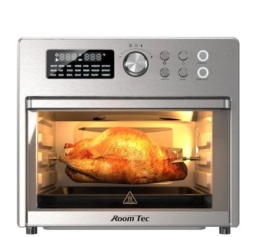 Photo 1 of 26 qt. Stainless Steel Air Fryer Toaster Oven Combo, 21-in-1 Large Countertop Convection Ovens with 9 Accessories
