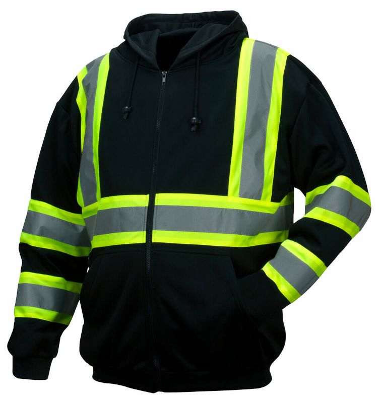 Photo 1 of Pyramex RSZH3411 Type 0 Class 1 Black Reflective Premium Zipper Sweatshirt
LARGE