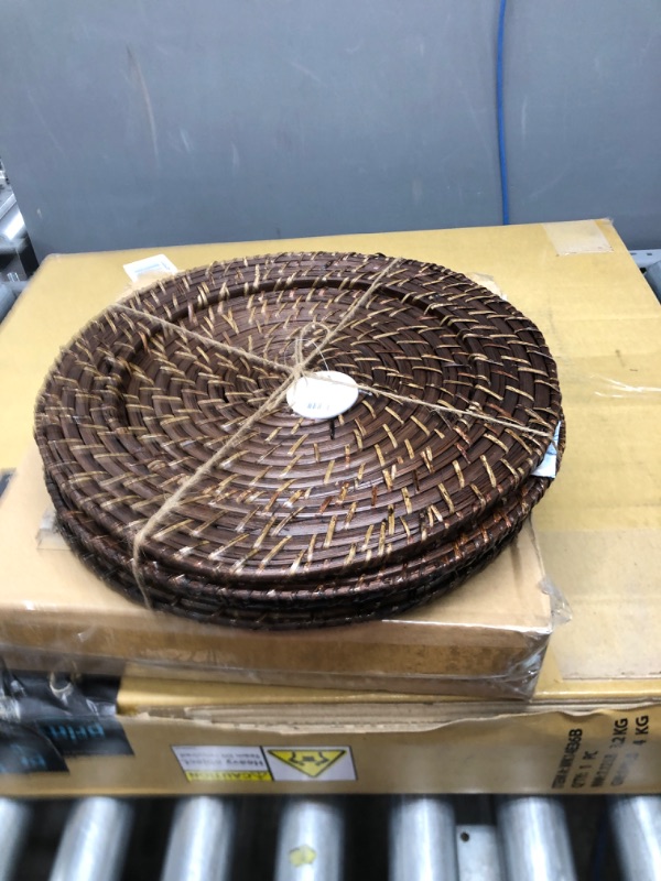 Photo 2 of 13" Rattan Charger Plate (Set of 4)