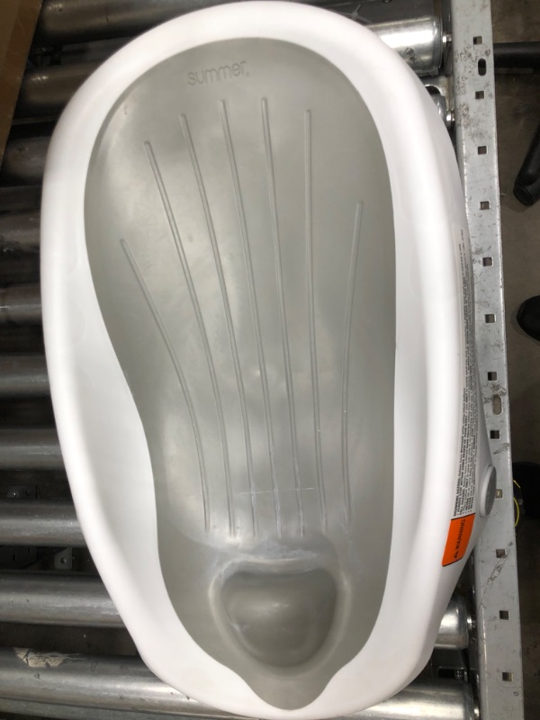 Photo 1 of Summer Clean Rinse Baby Bather (Gray) – Bath Support for Use on the Counter, in the Sink or in the Bathtub, Has 3 Reclining Positions and Soft, Quick-Dry Material – Use from Birth until Sitting Up
