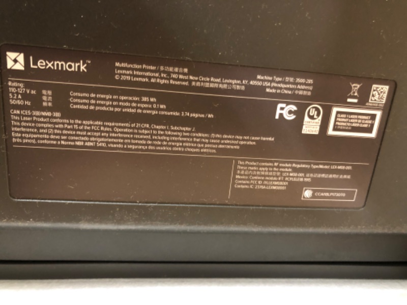 Photo 4 of Lexmark MC3224dwe Color Multifunction Laser Printer with Print