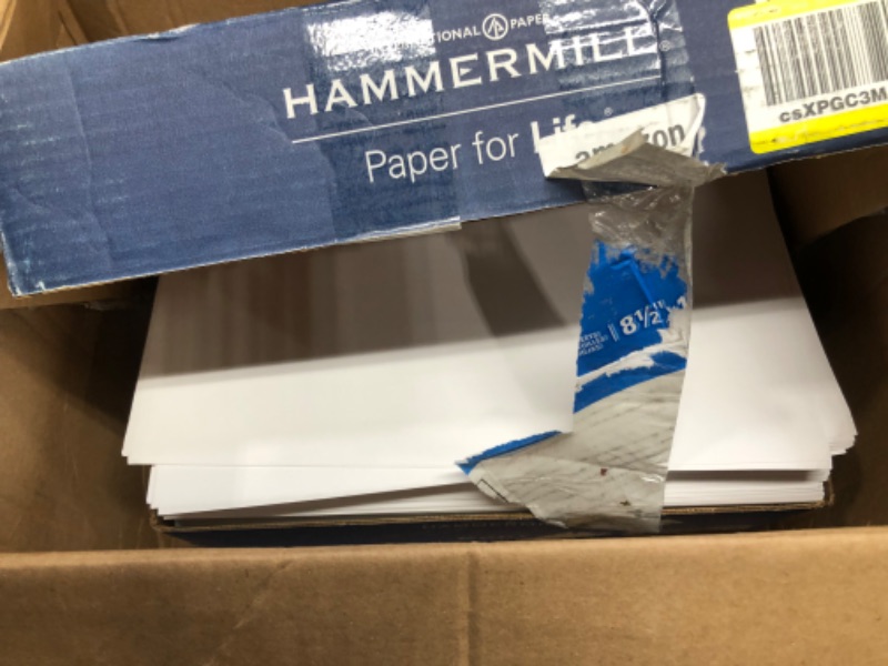 Photo 3 of Hammermill Printer Paper, 20 Lb Copy Paper, 8.5 x 14 - 3 Ream (1,500 Sheets) - 92 Bright, Made in the USA, 500 Count (pack of 3)
