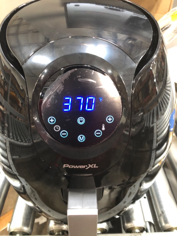 Photo 2 of PowerXL Air Fryer Vortex - Multi Cooker with Roast, Bake, Food Dehydrator, Reheat Non Stick Coated Basket, Cookbook (7 QT, Black)
