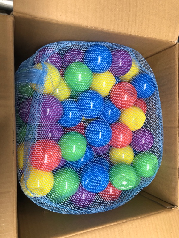 Photo 2 of 200 Ball Pit Balls for Kids – Plastic Ball Refill Pack for Kids | Phthalate and BPA Free Non-Toxic Plastic Ball Pack | Reusable Storage Bag with Zipper – Sunny Days Entertainment
