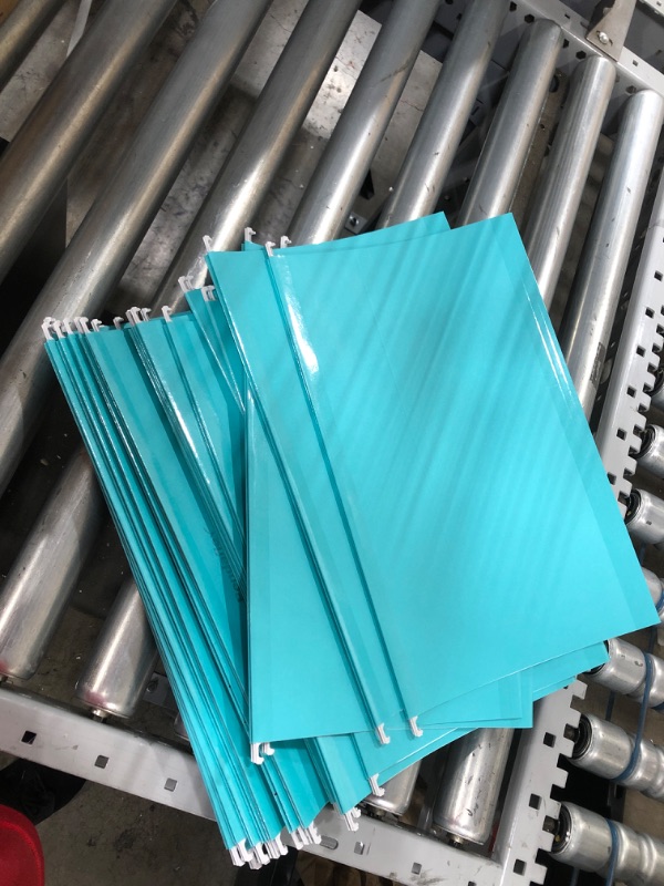 Photo 2 of Pendaflex Hanging File Folders, Legal Size, Aqua (PFX415315AQU) - 25
