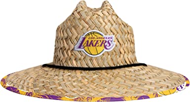 Photo 1 of FOCO NBA Team Logo Floral Straw Sun Hat
