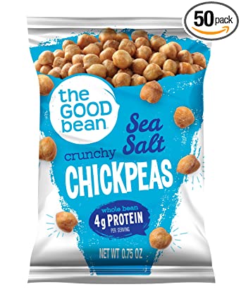 Photo 1 of *EXPIRES Dec 2022*
The Good Bean Crunchy Chickpeas - Sea Salt - (50 Pack) 0.75 oz Bag - Roasted Chickpea Beans - Vegan Snack with Good Source of Plant Protein and Fiber
