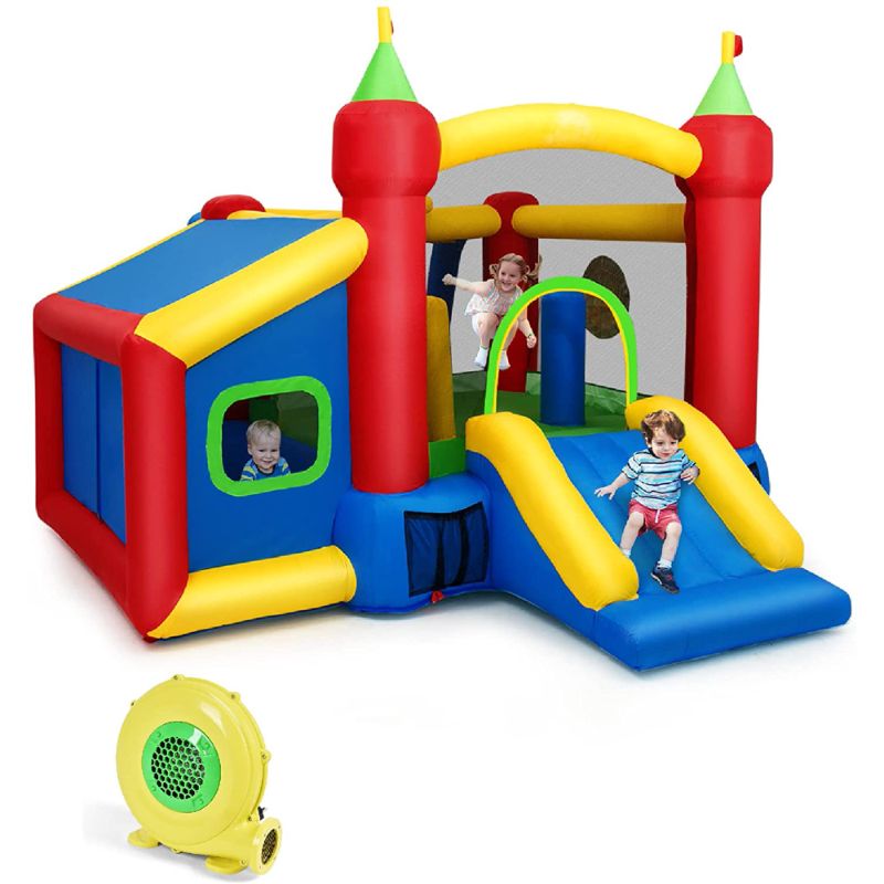 Photo 1 of Costway 6-in-1 Inflatable Bounce House Bouncy Castle Blow up Toddler Bouncy House for Kids Indoor Outdoor w/480 Blower