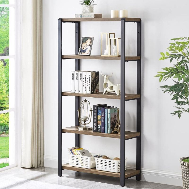 Photo 1 of 5 Tier Bookshelf, Industrial Vintage