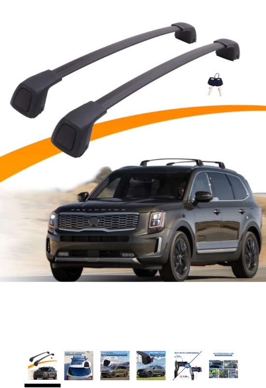 Photo 1 of ***INCOMPLETE***Snailfly Upgraded Roof Rack Cross Bars Fit for 2019-2023 Kia Telluride LX S SX SX-P EX Lockable Crossbars for Ski Kayak Bike Basket (Except X-Line and X-Pro)