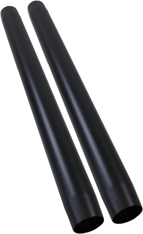 Photo 1 of Class A Customs | 2 Pack | 27.5" Black Metal Table Leg, with 2 Black Surface Mount Plastic Bases (4 Black Legs, 4 Black Surface Mount Bases)