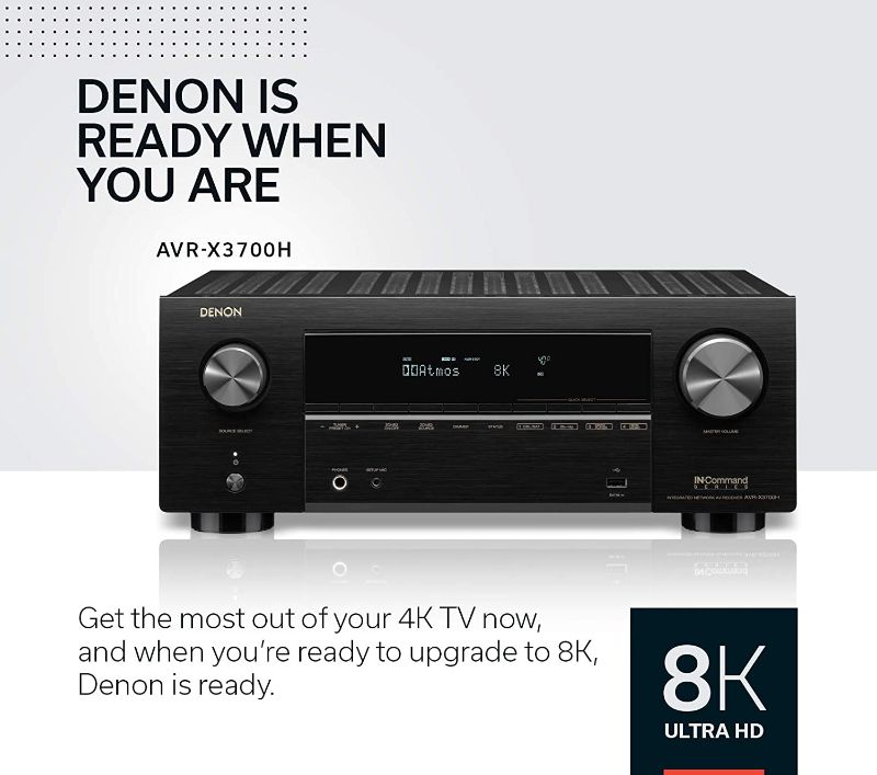 Photo 9 of Denon AVR-X3700H 9.2-Channel 8K AV Receiver with 3D Audio and Amazon Alexa Voice Control