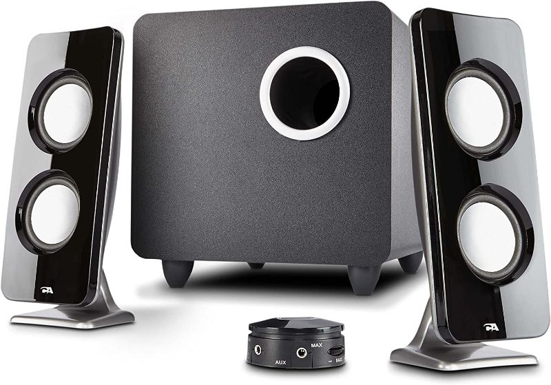 Photo 1 of Cyber Acoustics 62W 2.1 Stereo Speaker with Subwoofer - Great for multimedia laptop or PC computers - perfect for Music, Movies, and Gaming (CA-3610),Black
