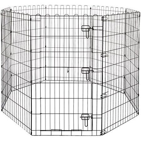 Photo 1 of Foldable Metal Pet Dog Exercise Fence Pen with Gate - 60 X 60 X 42 Inches
