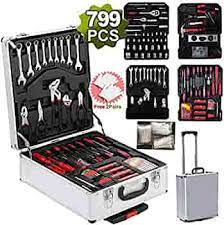 Photo 1 of 799 Piece Tool Kit,Household Machinery Repair Kit,Automotive Universal Repair Tool Kit with Aluminum Alloy Trolley Case Storage Box,Ideal for Manual Repairs,Daily Home Maintenance
