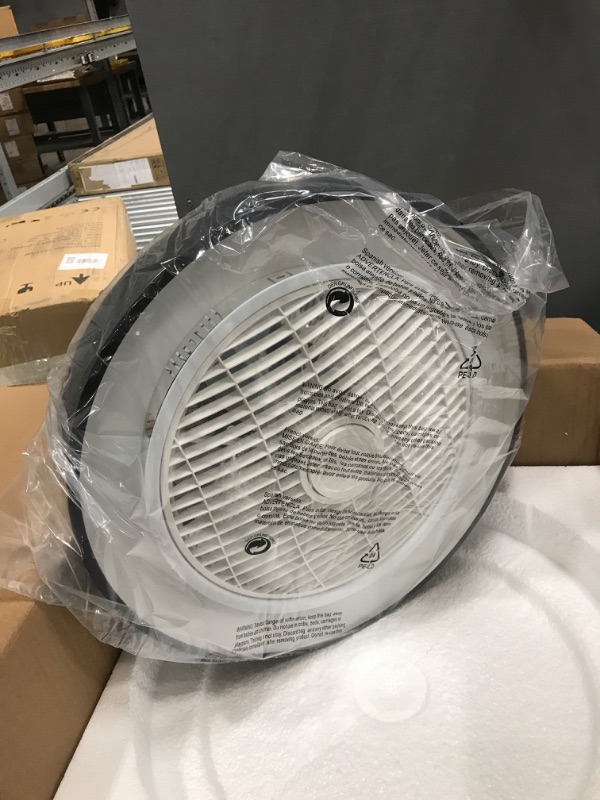 Photo 1 of Jinweite Ceiling Fan with Light, 20 inches LED Remote Control Fully Dimmable Lighting Modes Invisible Acrylic Blades Metal Shell Semi Flush Mount Low Profile Fan,Black
