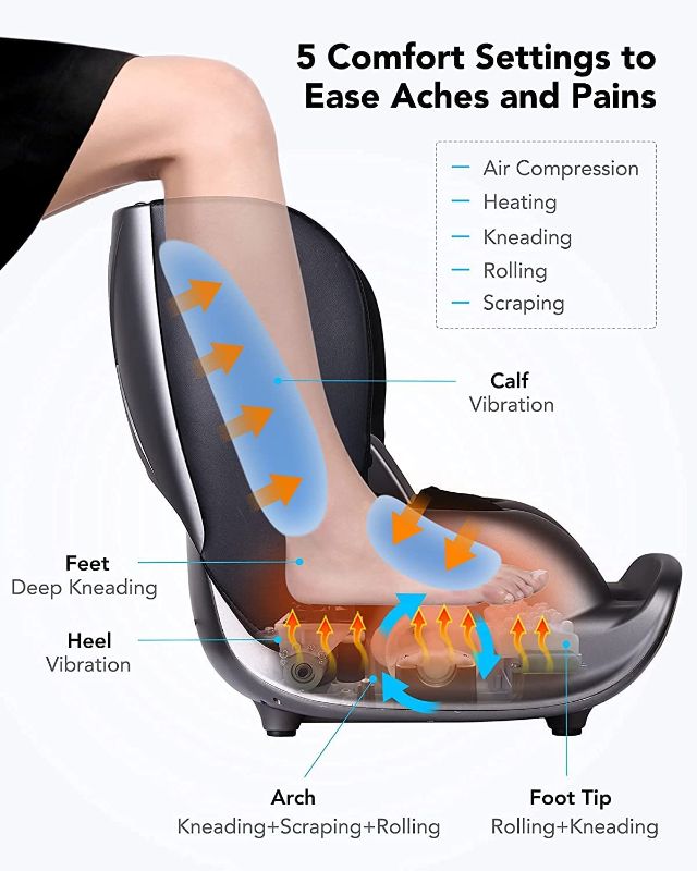 Photo 1 of Foot and Calf Massager, Foldable shiatsu Foot Massager Machine, Kneading & Vibration Feet Massager with Vibration, Gifts Ideas for Women Men Mom Dad
