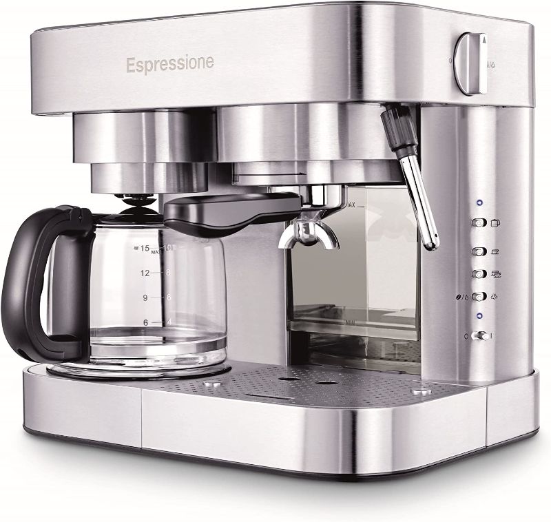 Photo 1 of **used-needs cleaning**
Espressione Stainless Steel Machine Espresso and Coffee Maker, 1.5 L (EM-1040)

