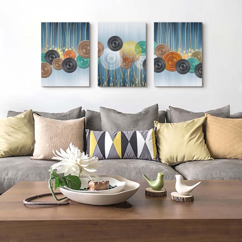 Photo 1 of Abstract Canvas Wall Art For Living Room Wall Decor For Bedroom Fashion Wall Decorations For Bathroom Wall Paintings Office Canvas Art Flower Abstract Hang Pictures Artwork Home Decoration 3 Pieces
