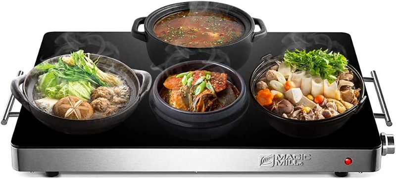 Photo 1 of Magic Mill Extra Large Food Warmer for Parties | Electric Server Warming Tray, Hot Plate, with Adjustable Temperature Control, for Buffets, Restaurants, House Parties, Party Events (21" x 16")
