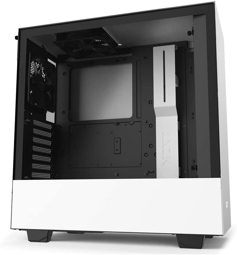 Photo 3 of NZXT - H510 Compact ATX Mid-Tower Case with Tempered Glass - Matte White