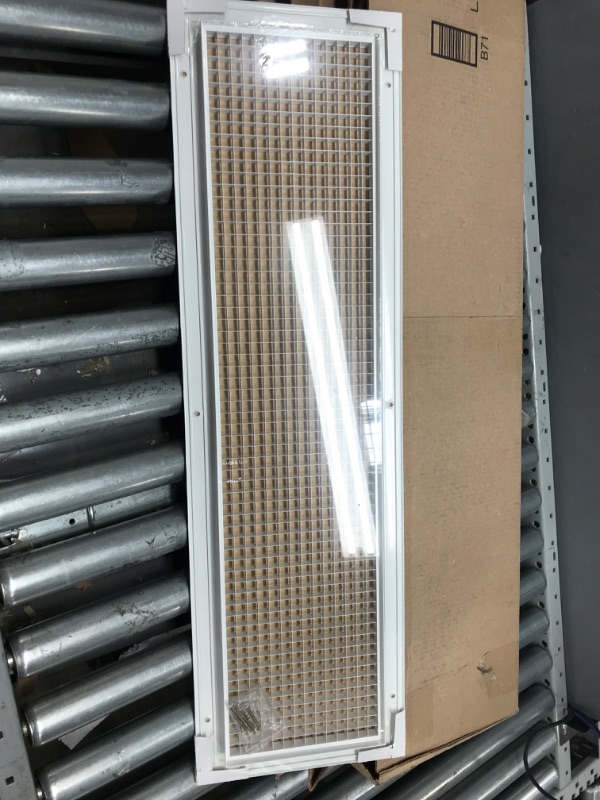 Photo 2 of 8" x 32" or 32" x 8" Cube Core Eggcrate Return Air Grille - Aluminum Rust Proof - HVAC Vent Duct Cover - White [Outer Dimensions: 10.75]