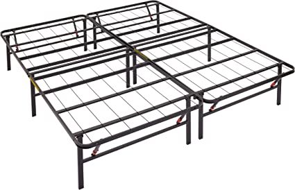 Photo 1 of Amazon Basics Foldable Metal Platform Bed Frame with Tool Free Setup,14 Inches High, Queen,Black
