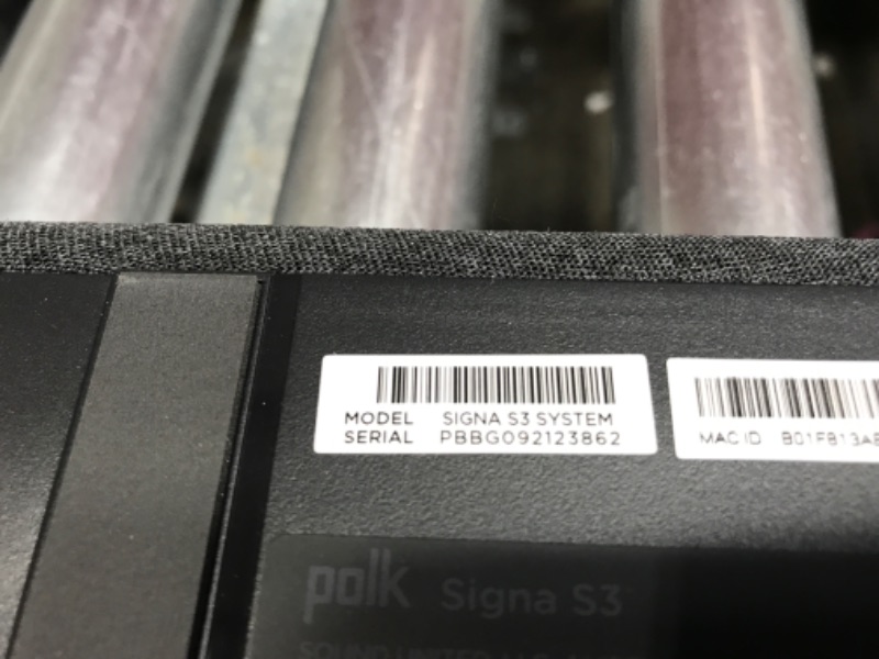 Photo 3 of Polk Audio Signa S3 Ultra-Slim TV Sound Bar and Wireless Subwoofer