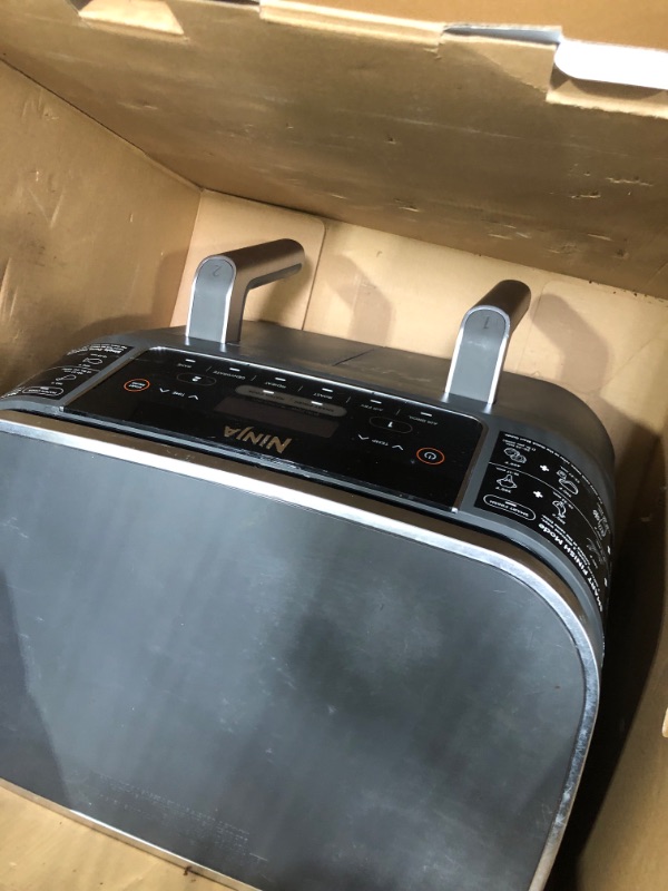 Photo 2 of ***BROKEN****Ninja DZ201 Foodi 8 Quart 6-in-1 DualZone 2-Basket Air Fryer with 2 Independent Frying Baskets, Match Cook & Smart Finish to Roast, Broil, Dehydrate & More for Quick, Easy Meals, Grey