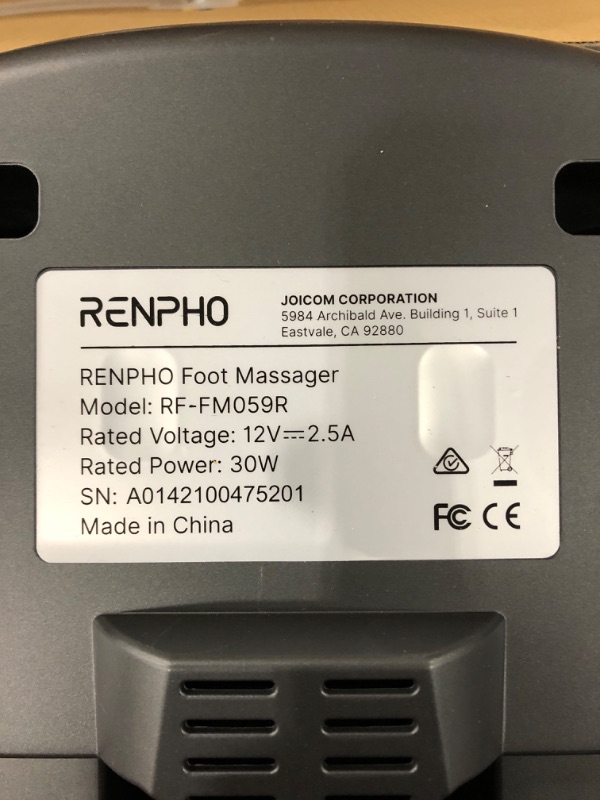 Photo 3 of RENPHO Foot Massager Machine with Heat and Remote, Gifts for Men and Women, Shiatsu Deep Kneading, Delivers Relief for Tired Muscles and Plantar Fasciitis, Fits Feet Up to Men Size 12 B-silver