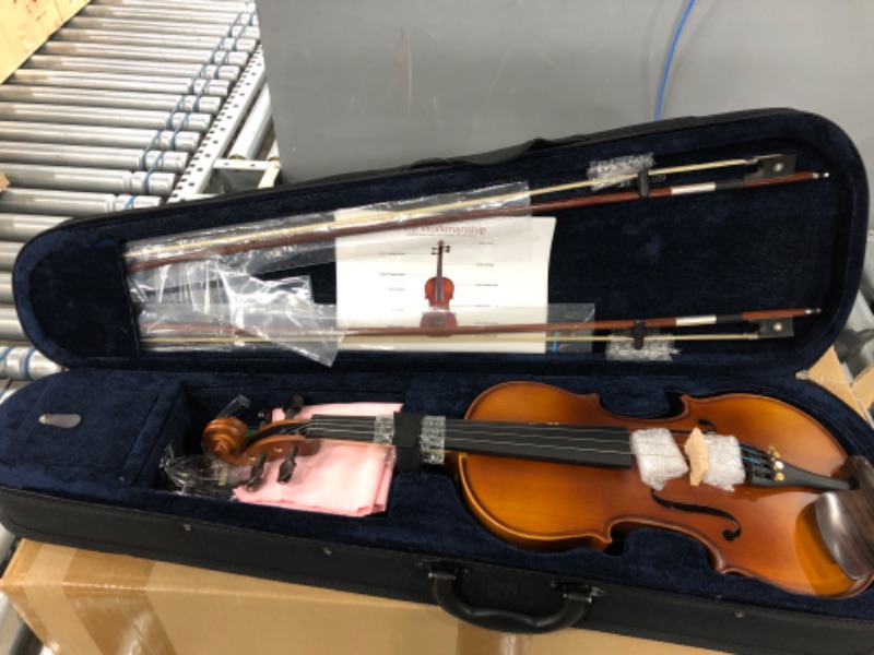 Photo 3 of DEBEIJIN Violin for Kids Beginners - Upgrade Exceptional Tone Kids Violin - Ready To Play 4/4 Violin - Solid Wood Handcrafted Beginner Violin