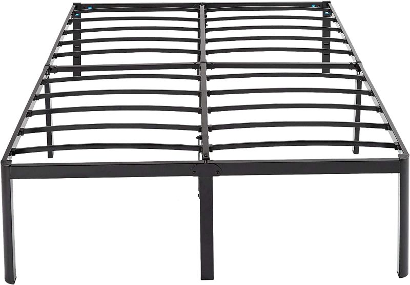 Photo 1 of 
Amazon Basics Heavy Duty Non-Slip Bed Frame with Steel Slats, Easy Assembly - 18-Inch, Queen
Size:18“H bed cover included