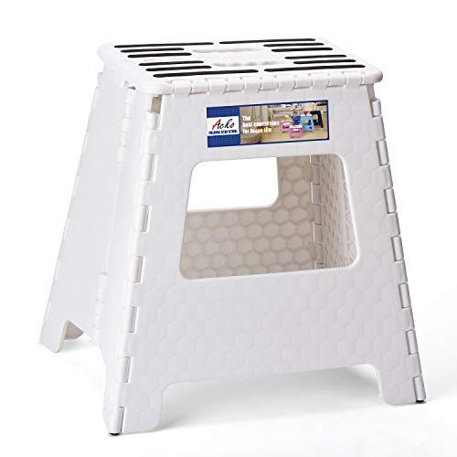 Photo 1 of ACSTEP ACKO Folding Step Stool 16 inch Plastic Folding Stool,Kitchen Step Stool,2020 Upgraed Foldable Step Stool for Adults,Plastic Stepping Stool