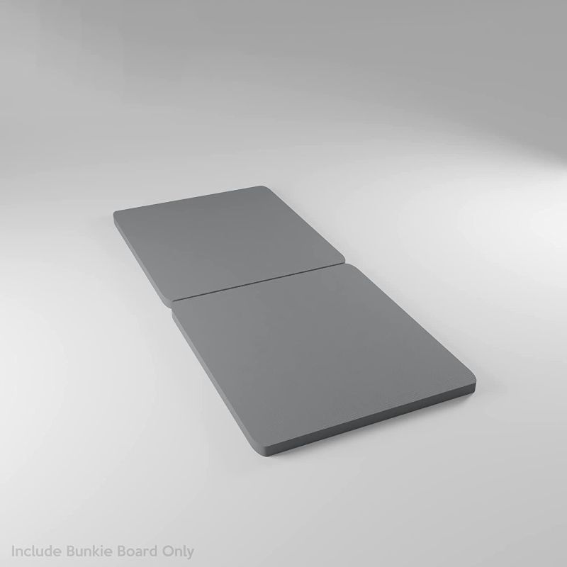 Photo 1 of 
Mattress Solution Split Fully Assembled Bunkie Board for Mattress/Bed Support, Twin, Grey, Gray