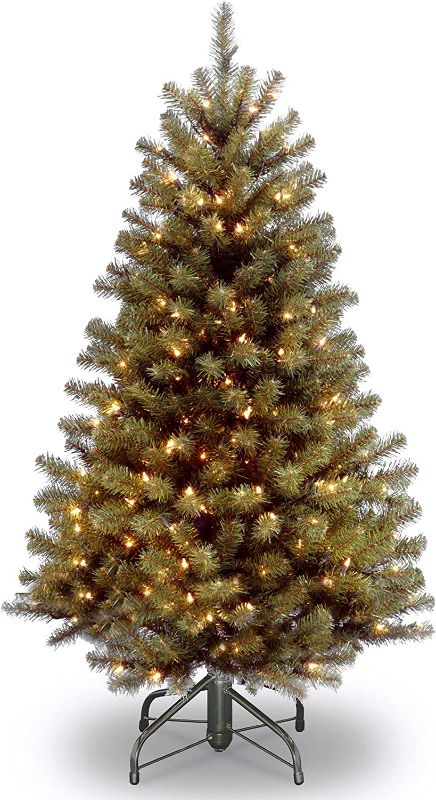 Photo 1 of 
National Tree Company Pre-Lit Artificial Full Christmas Tree, Green, North Valley Spruce, White Lights, Includes Stand, 4.5 Feet
Size:4.5 ft