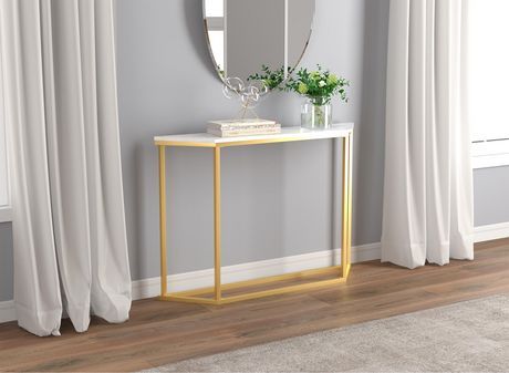 Photo 1 of Entryway Table/Console Table-44"Long/Marble with Gold Metal - 44" X 9" X 29.15 "
