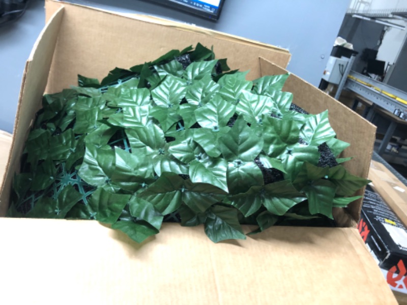 Photo 1 of ColourTree (39" x 98") Leaves Fence Privacy Screen Artificial Hedges Faux Ivy Cover Panels ?Decorative Trellis -Mesh Backing
