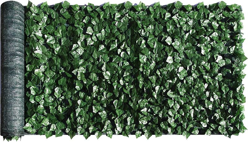 Photo 1 of ColourTree (39" x 98") Leaves Fence Privacy Screen Artificial Hedges Faux Ivy Cover Panels ?Decorative Trellis -Mesh Backing
