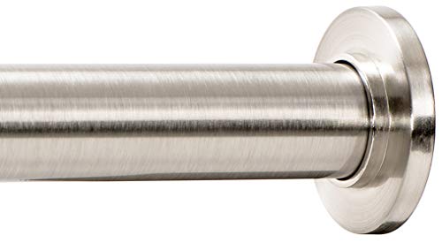 Photo 1 of Ivilon Tension Curtain Rod - Spring Tension Rod for Windows or Shower, 24 to 36 Inch. Brushed Nickel
