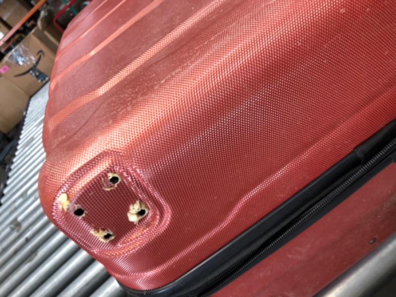 Photo 6 of **missing wheels, damaged** view-photos**
Samsonite Omni PC Hardside Expandable Luggage with Spinner Wheels, Checked-Large 28-Inch, Burnt Orange
