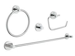 Photo 1 of 
Partial****Grohe Essentials Bathroom Package with Towel Bar, Towel Ring, Robe Hook, and Tissue Holder