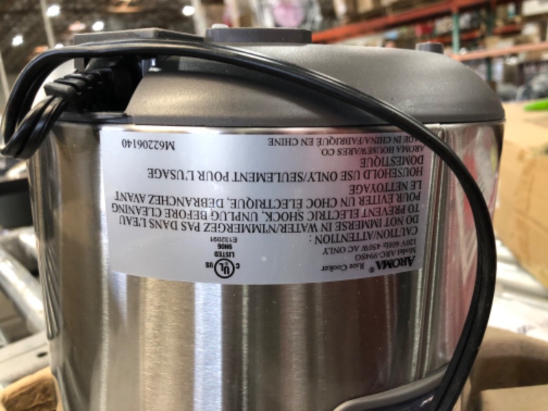 Photo 4 of Aroma Housewares Professional 8-Cup (Cooked) / 2Qt. Digital Rice & Grain Multicooker (ARC-994SG), Gray Pro 4 Cup Uncooked