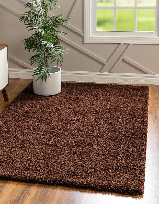 Photo 1 of 5' x 8' Chocolate Brown Shag Rug Perfect for Bedrooms, Dining Rooms, Living Rooms