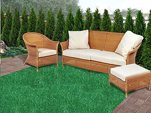 Photo 1 of 6'x9' - Green Artificial Grass Turf Carpet Indoor / Outdoor Area Rug
