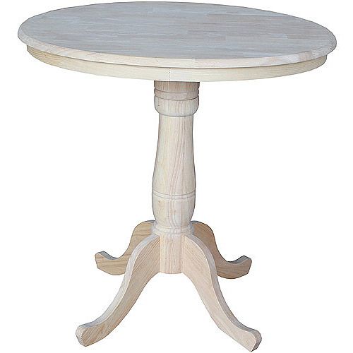 Photo 1 of **INCOMPLETE MISSING LEGS// MISSING BOX 2 !! International Concepts Round Pedestal Table, Unfinished
