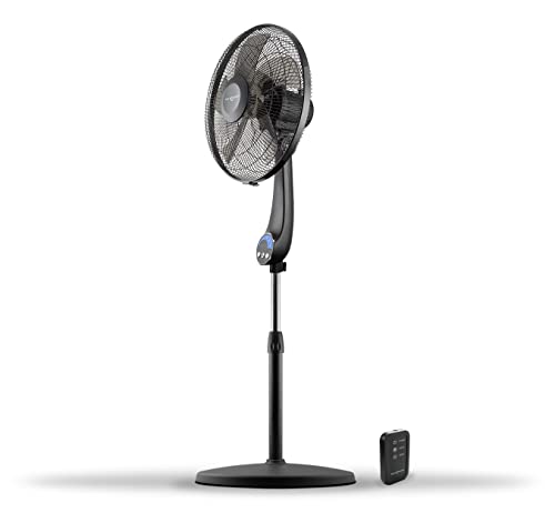 Photo 1 of Air Monster 16" 5-Blade, 5 Speed Adjustable Height Ultra Powerful Quiet Oscillating Standing Pedestal Fan with Remote Control, 7.5 Hour Timer, Stand F
