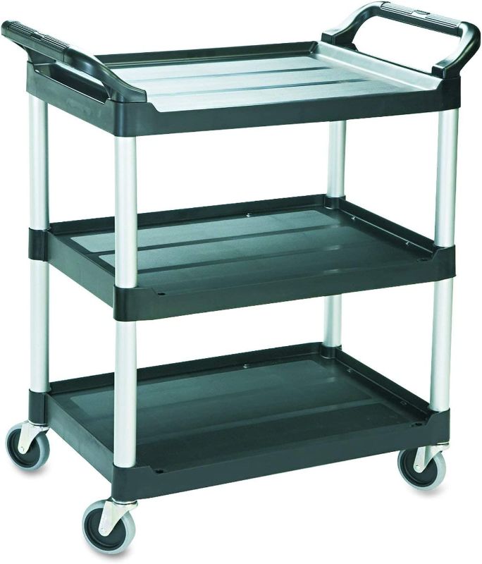 Photo 1 of ****SHIPPING DAMAGE ****
Simpli-Magic Utility Service Cart, 3 Shelf, Black
