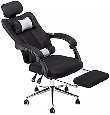 Photo 1 of Comfty Padded Headrest and Chrome Base Deluxe Executive Leather Office Chair, 43.7” - 46.85”, Black
