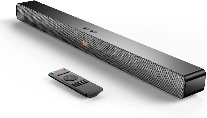 Photo 1 of Sound Bars for TV, 100W TV Sound Bar with 3D Surround Sound System, Deep Bass, HiFi, Dynamic Audio, Home Theater Slim Soundbar for TV Works with Smart TV/HDMI ARC/Optical/AUX/PC/Wall Mountable
