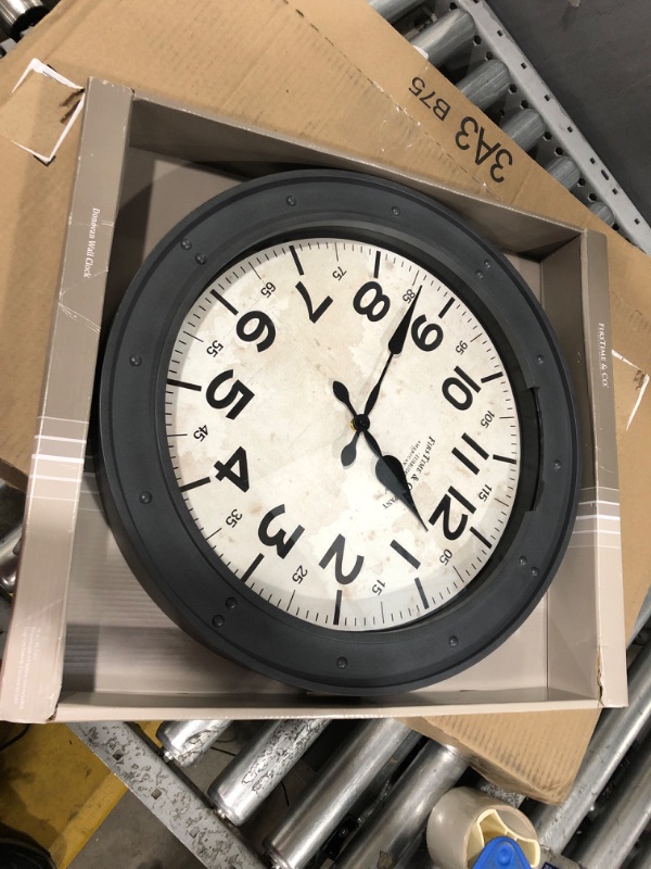 Photo 3 of 18 Donovan Wall Clock Gray - FirsTime  Co.